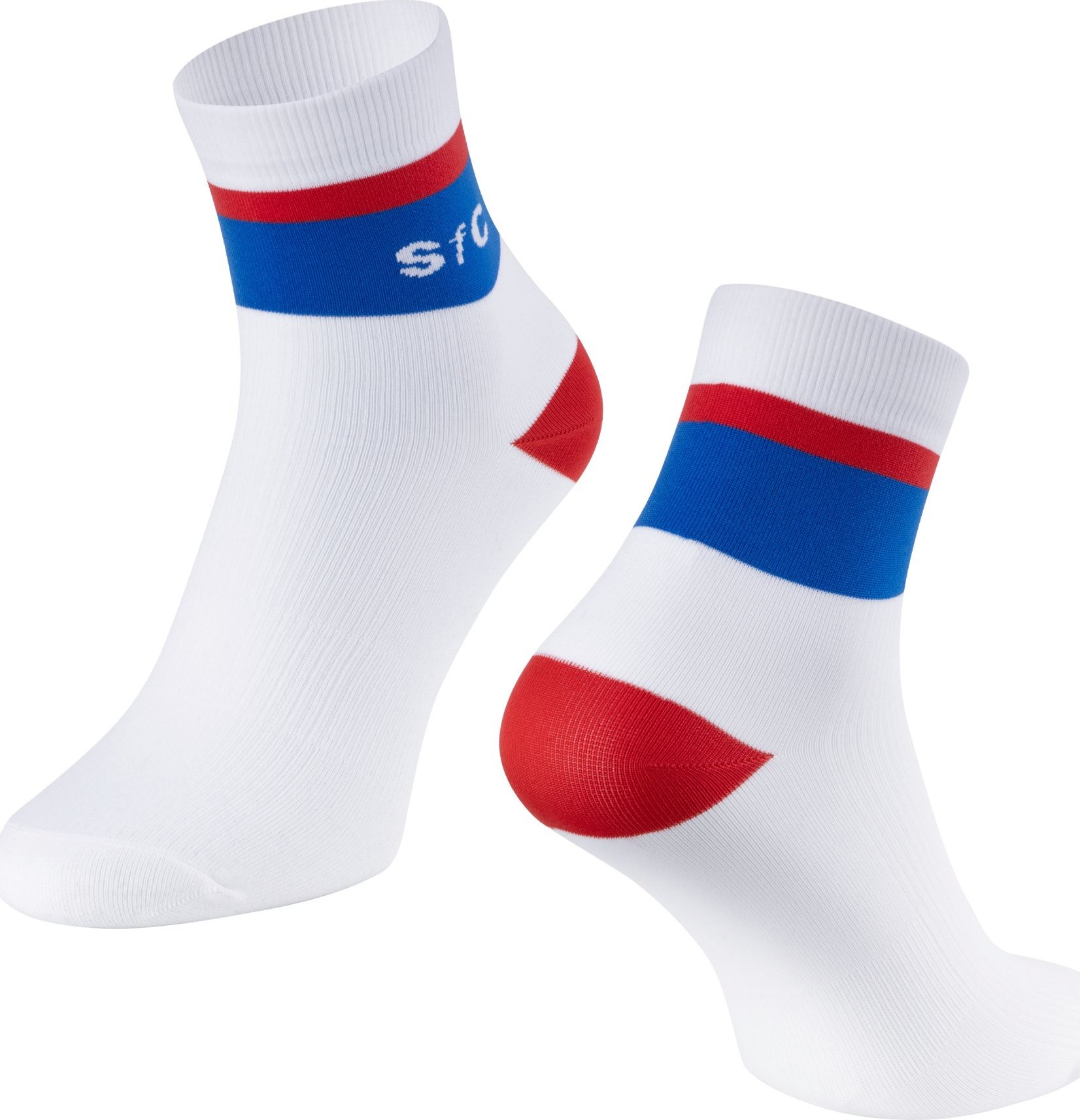 ponožky FORCE STRIPE krátké, bílo-modré Velikost: L-XL/42-46