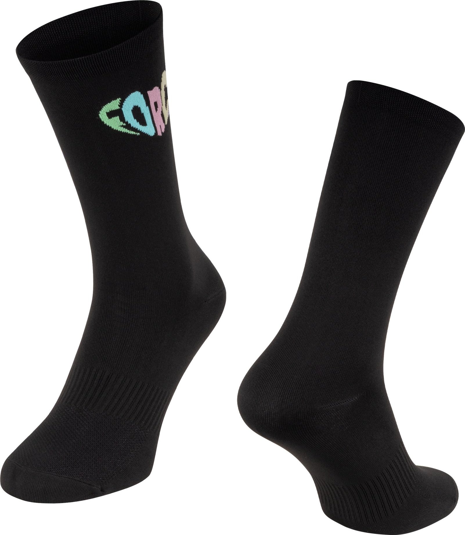 ponožky FORCE IN HEART dlouhé, černé Velikost: L-XL/42-46