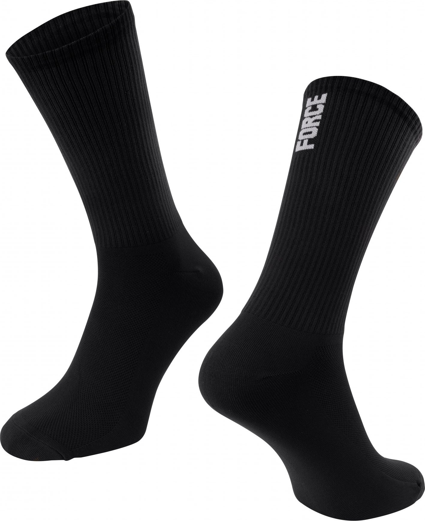 ponožky FORCE LONGER SLIM, černé Velikost: L-XL/42-46