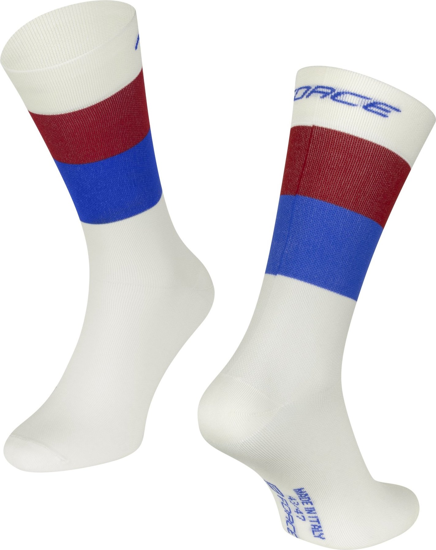 ponožky FORCE RAINBOW, krém-modro-červená Velikost: RAINBOW,krém-modro-červ. L-XL/43 -47