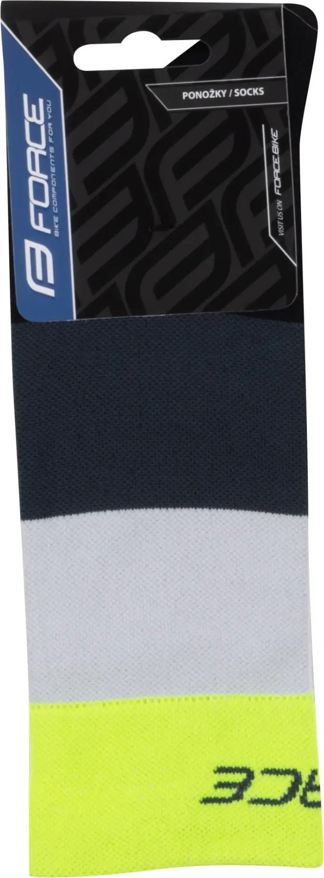 ponožky FORCE RAINBOW, černá-fluo Velikost: L-XL /43 -47