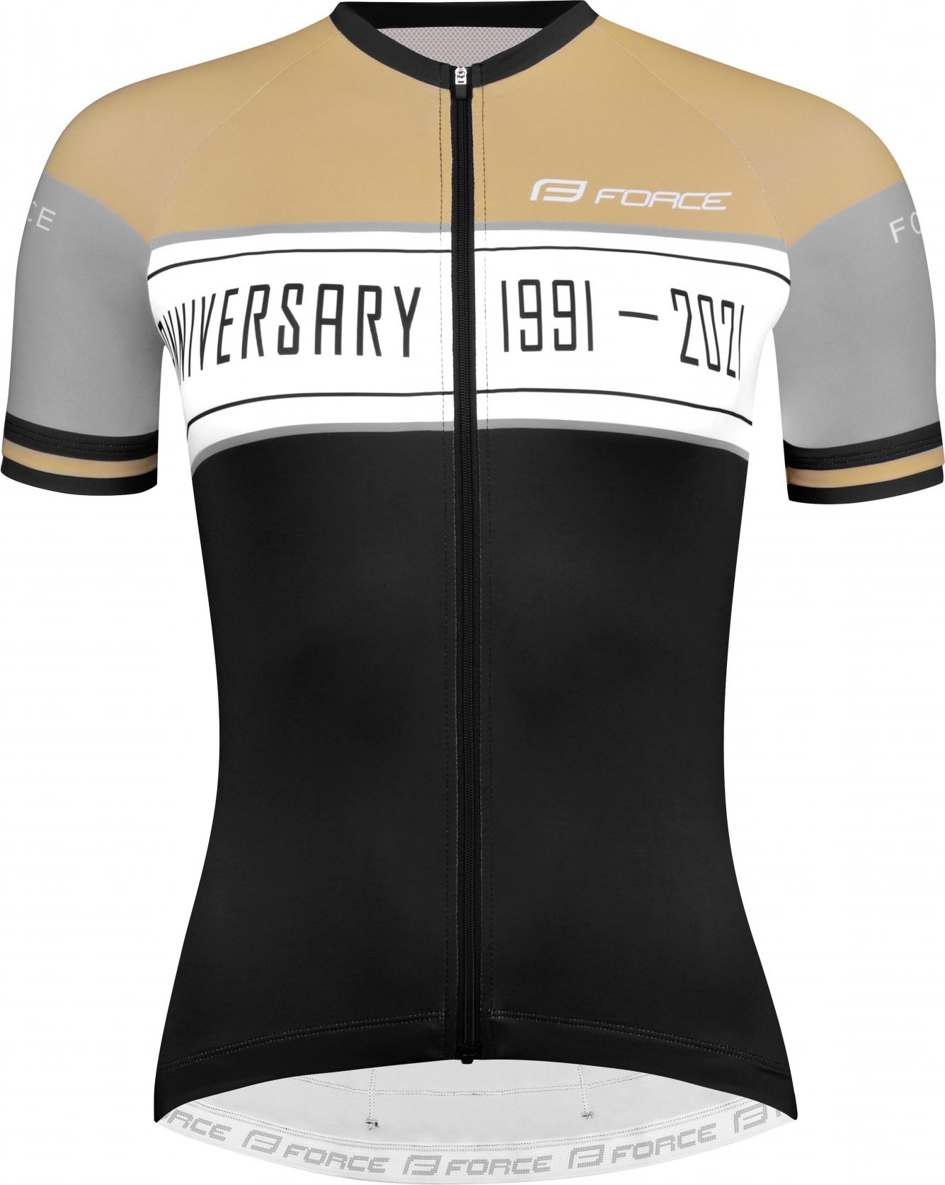FORCE dres F ANNIVERSARY UNI kr. rukáv, černo-zlatý Velikost: XXL