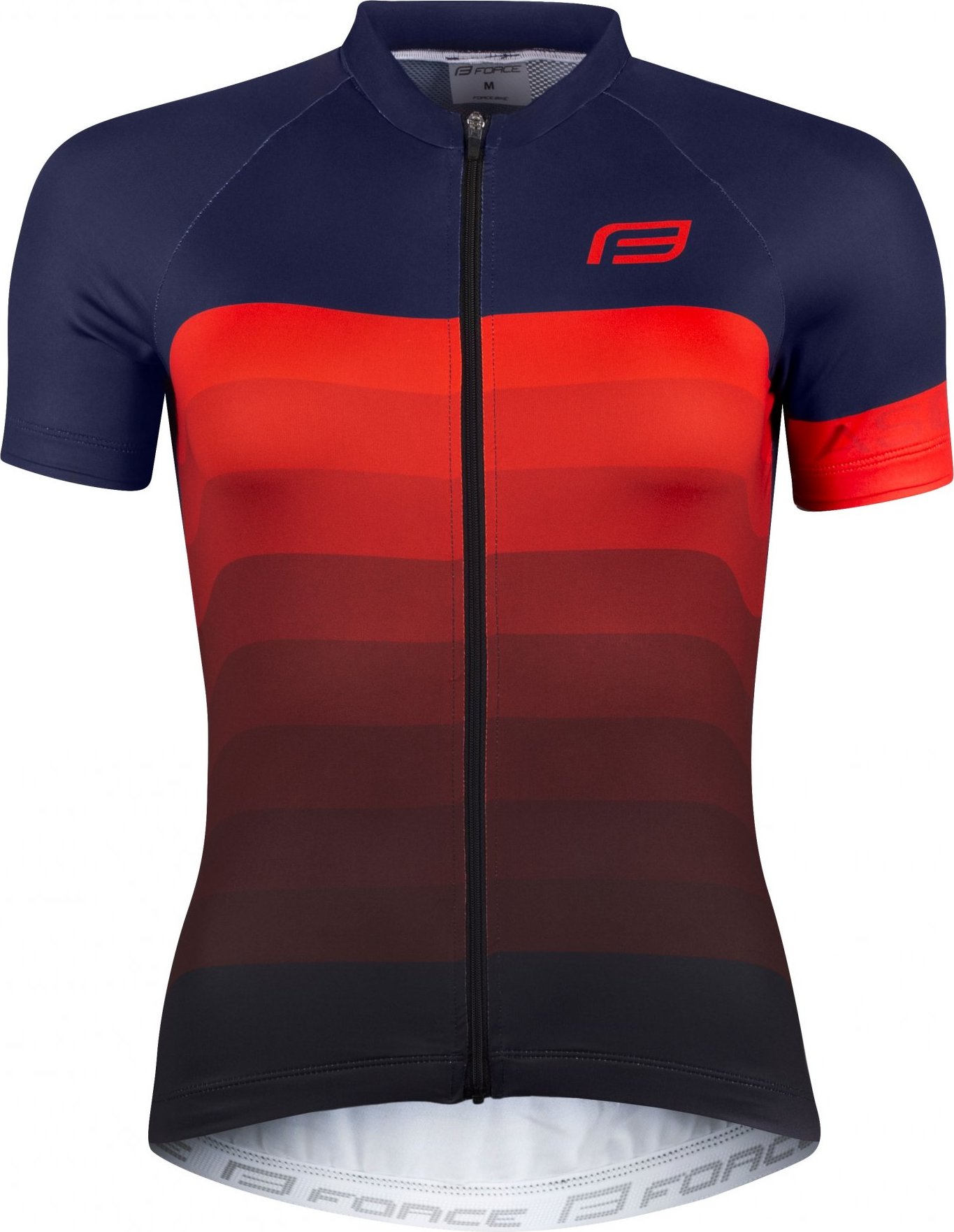 FORCE dres F ASCENT UNI kr. rukáv, modro-červený Velikost: M