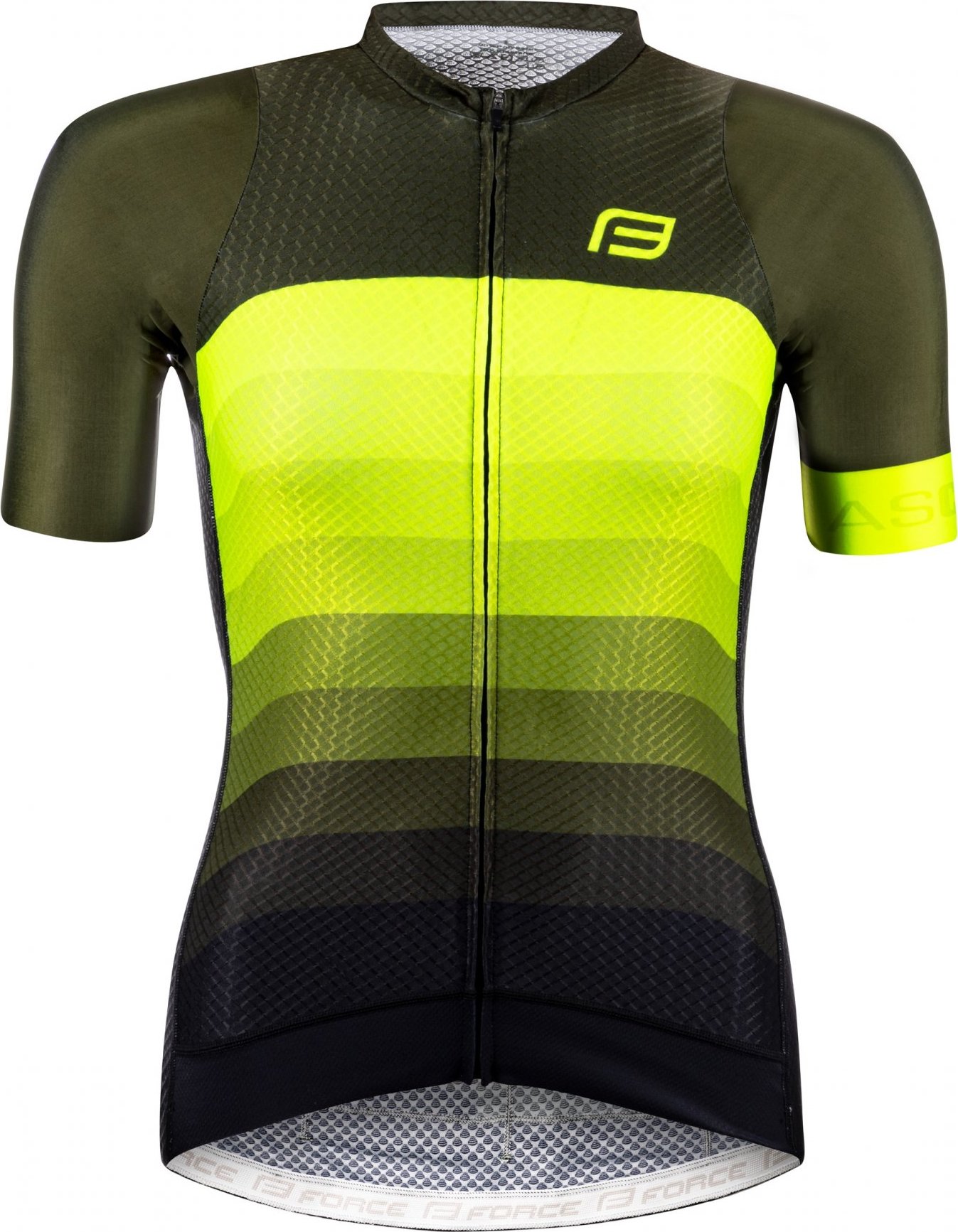 FORCE dres F ASCENT UNI kr. rukáv, zeleno-fluo Velikost: M