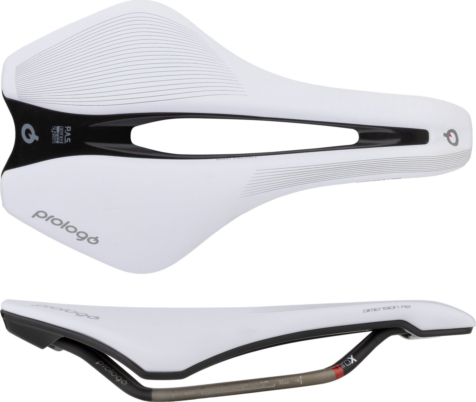 PROLOGO sedlo P DIMENSION R2 PAS TiROX 153, bílé