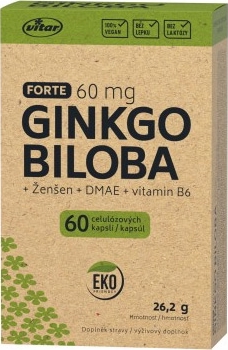 Vitar Ginkgo biloba 60mg+DMAE+vit.B6 EKO cps.60