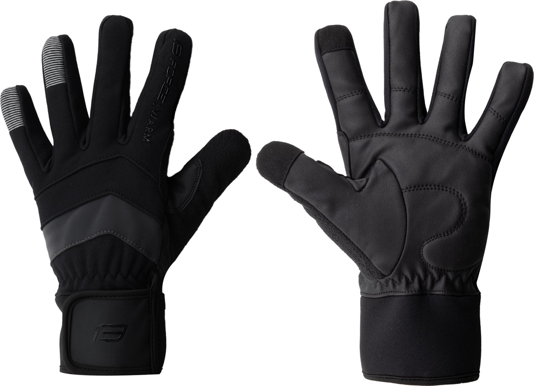 rukavice FORCE WARMER, černé Velikost: XL