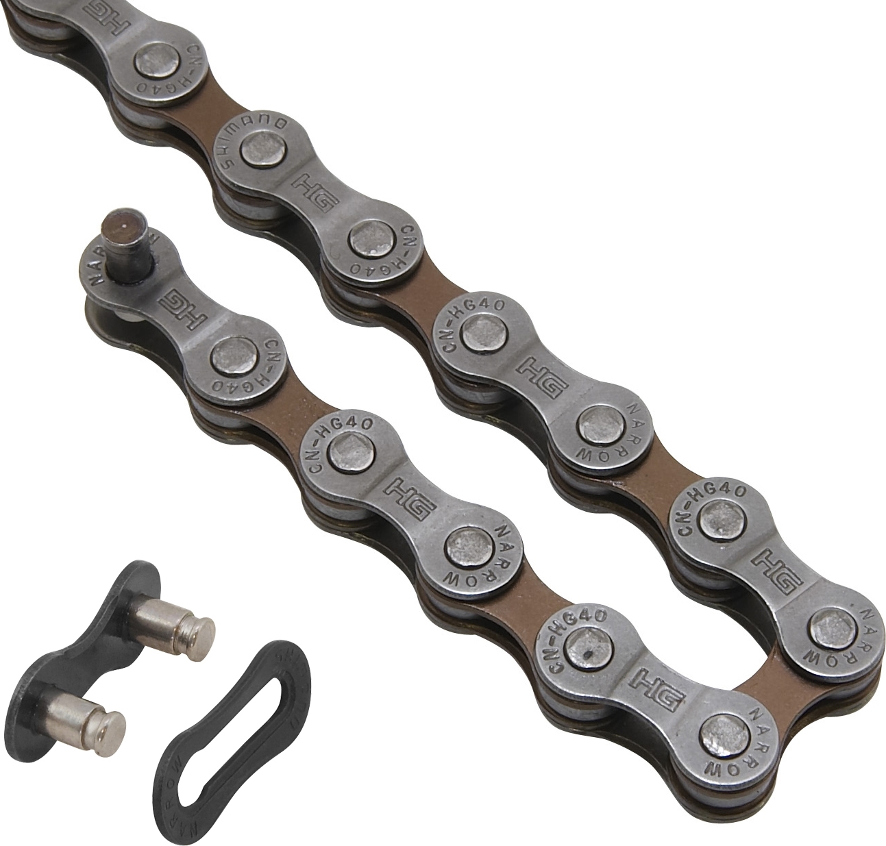 SHIMANO řetěz SH CNHG40 šedý balený +spojka 8k