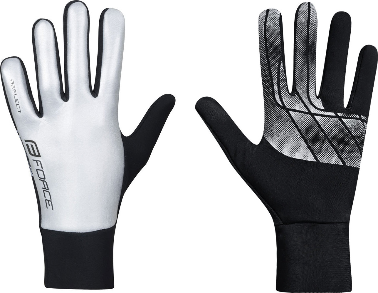 rukavice FORCE REFLECT, celoreflexní Velikost: L