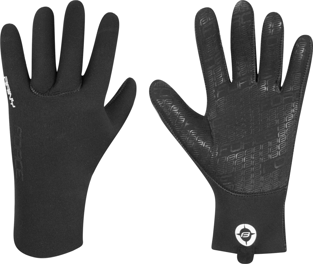 rukavice neoprénové FORCE RAINY, černé Velikost: XXL