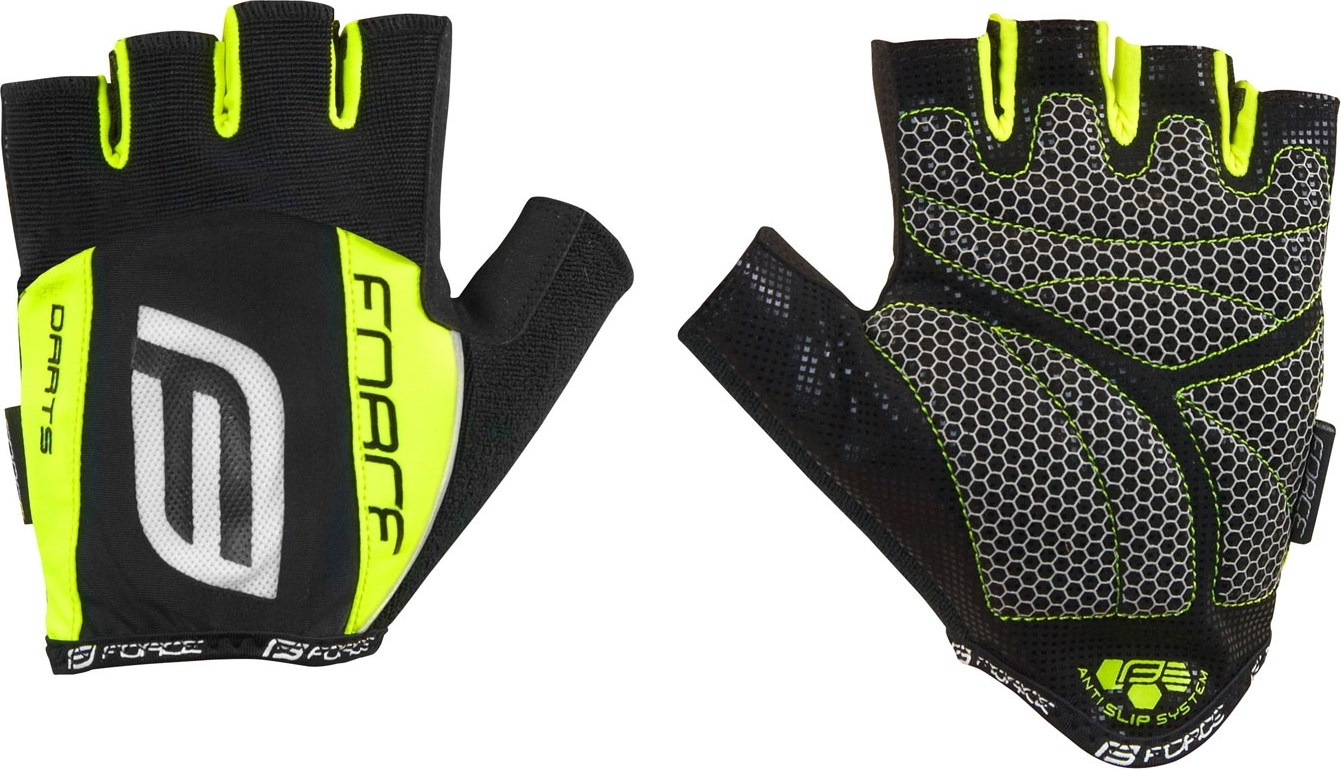 FORCE rukavice F DARTS  17 gel bez zapínání, fluo Velikost: S