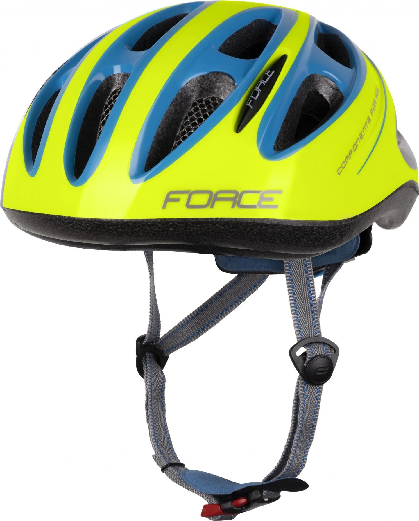 přilba FORCE LARK dětská, fluo-modrá Velikost: S