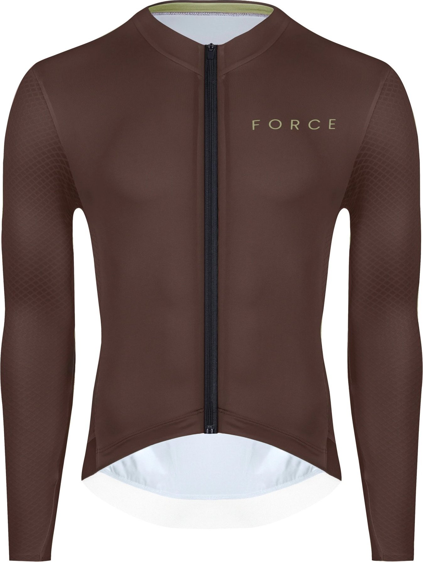 dres FORCE PLAIN dlouhý rukáv, hnědý Velikost: S