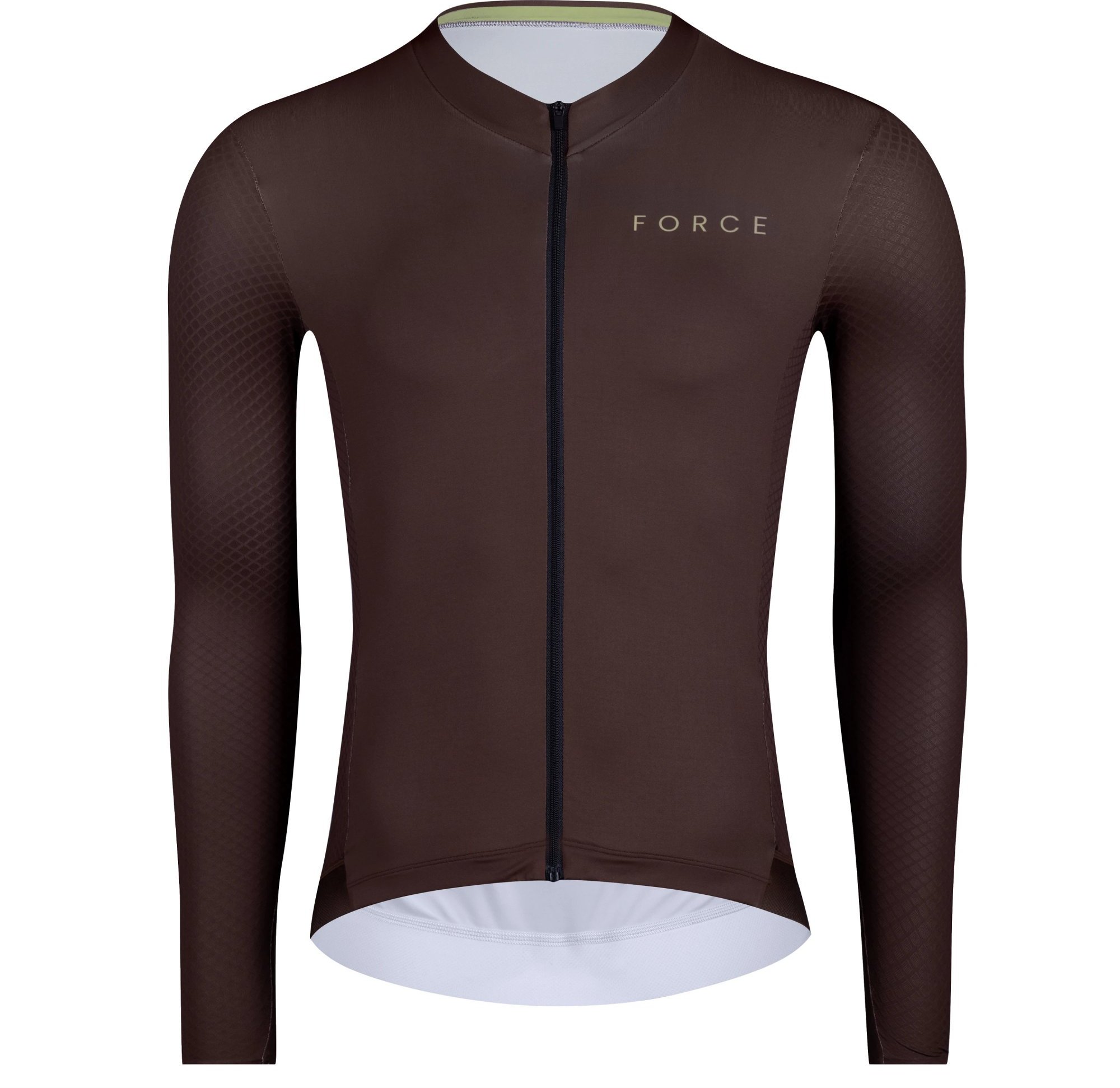 dres FORCE PLAIN dlouhý rukáv, hnědý Velikost: 3XL