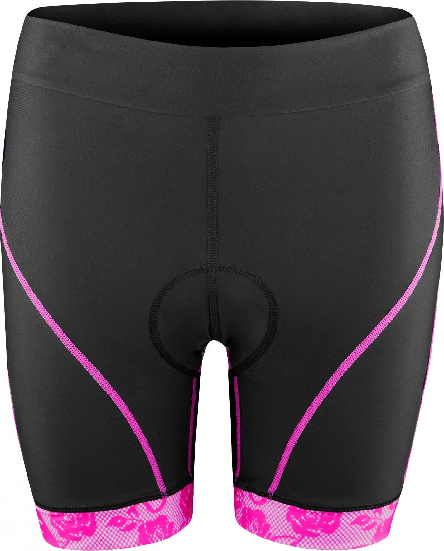 FORCE kraťasy F ROSE LADY do pasu s vložkou, črn-růžové Velikost: vložkou,črn-růžové M