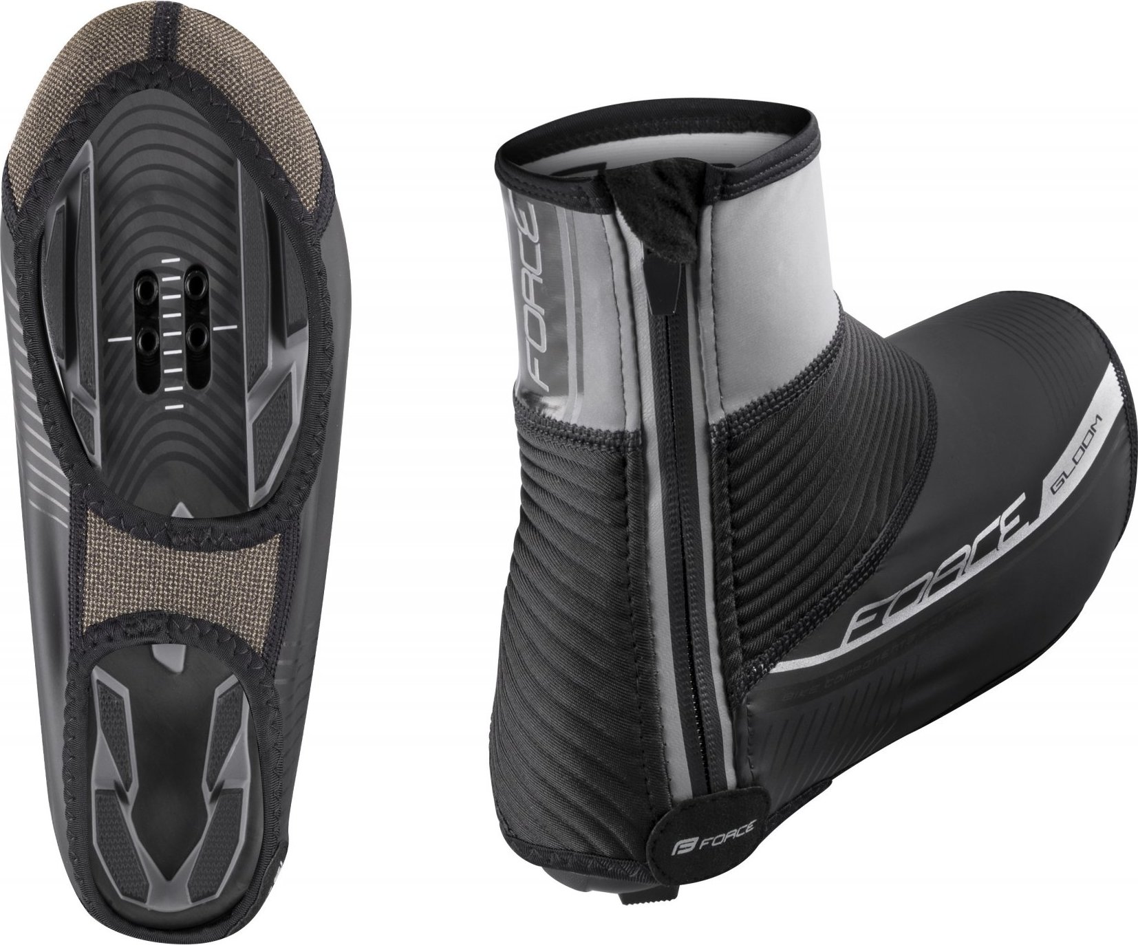 návleky treter FORCE GLOOM MTB, černé Velikost: M