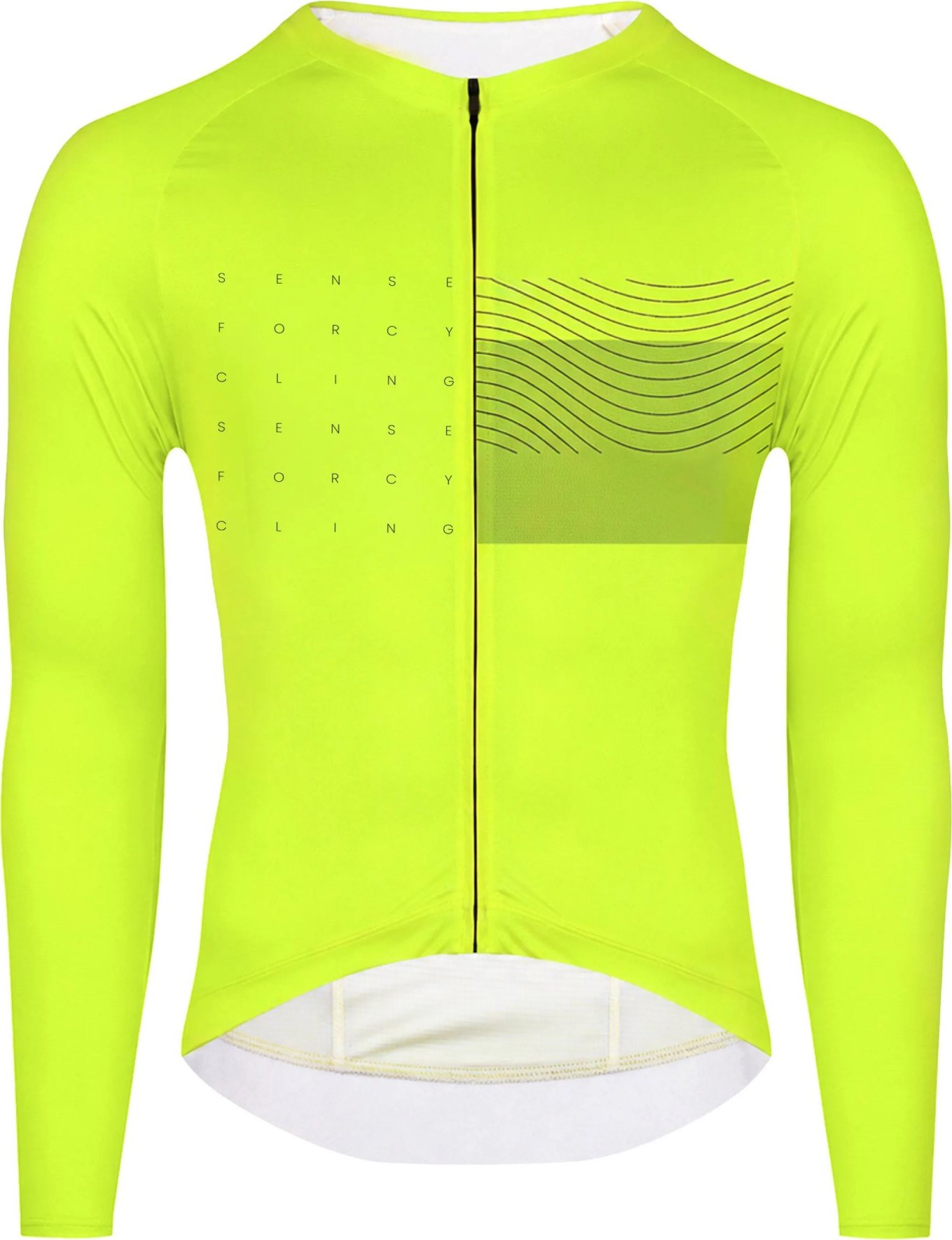 dres FORCE SWAY dl. rukáv, fluo Velikost: M