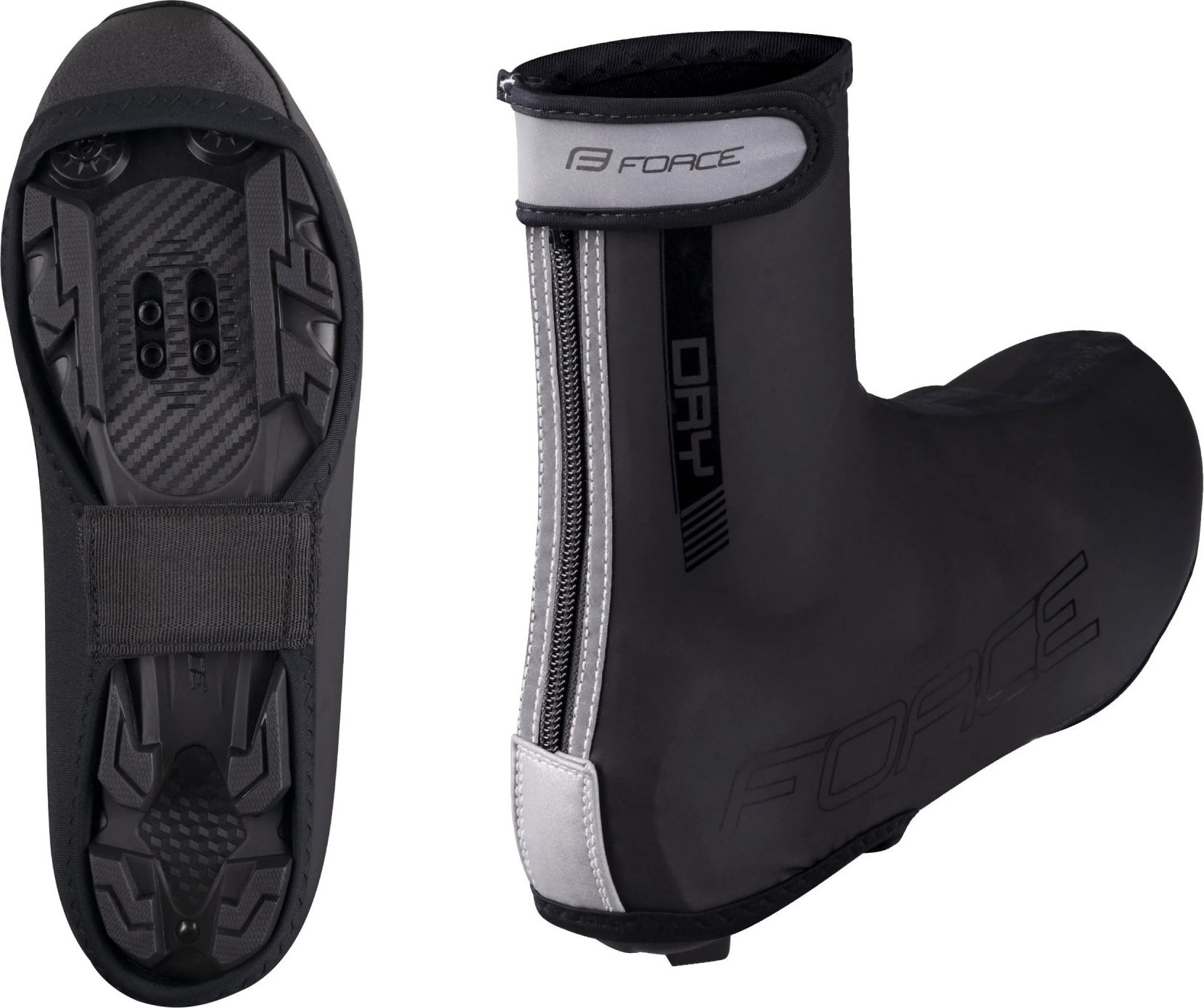 návleky treter FORCE PU DRY MTB, černé Velikost: S
