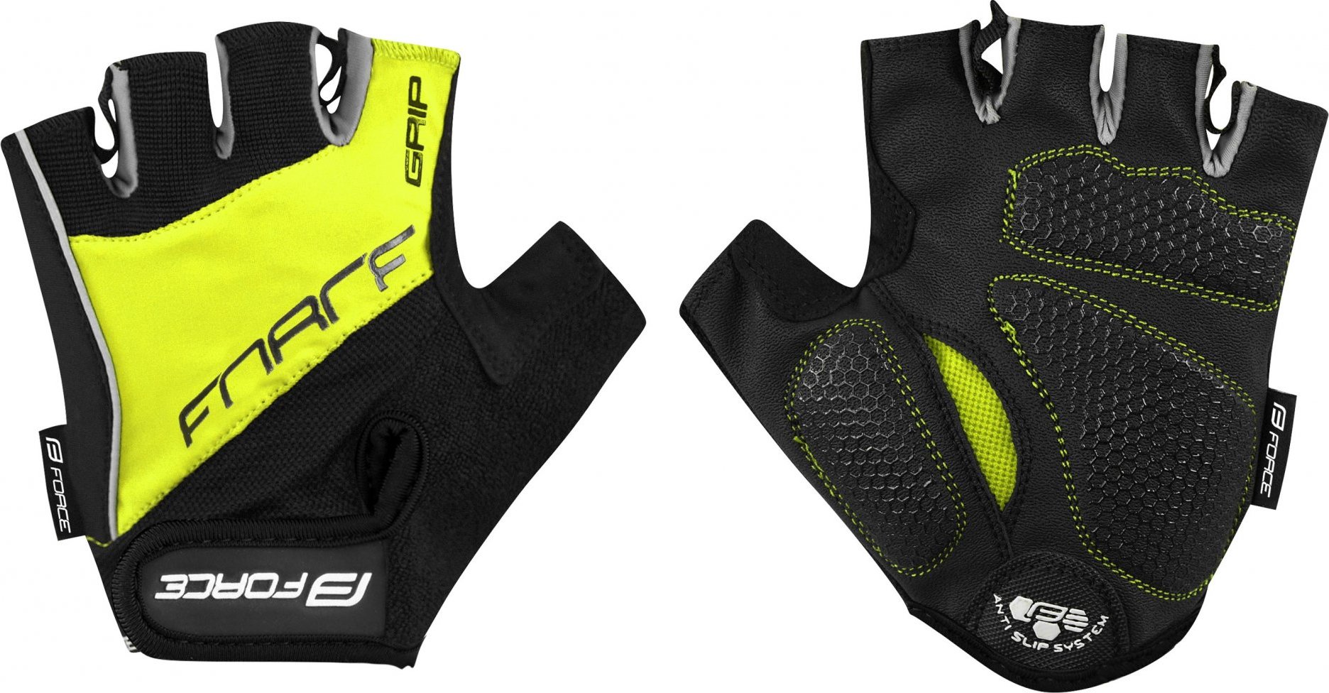 rukavice FORCE GRIP gel, fluo Velikost: S