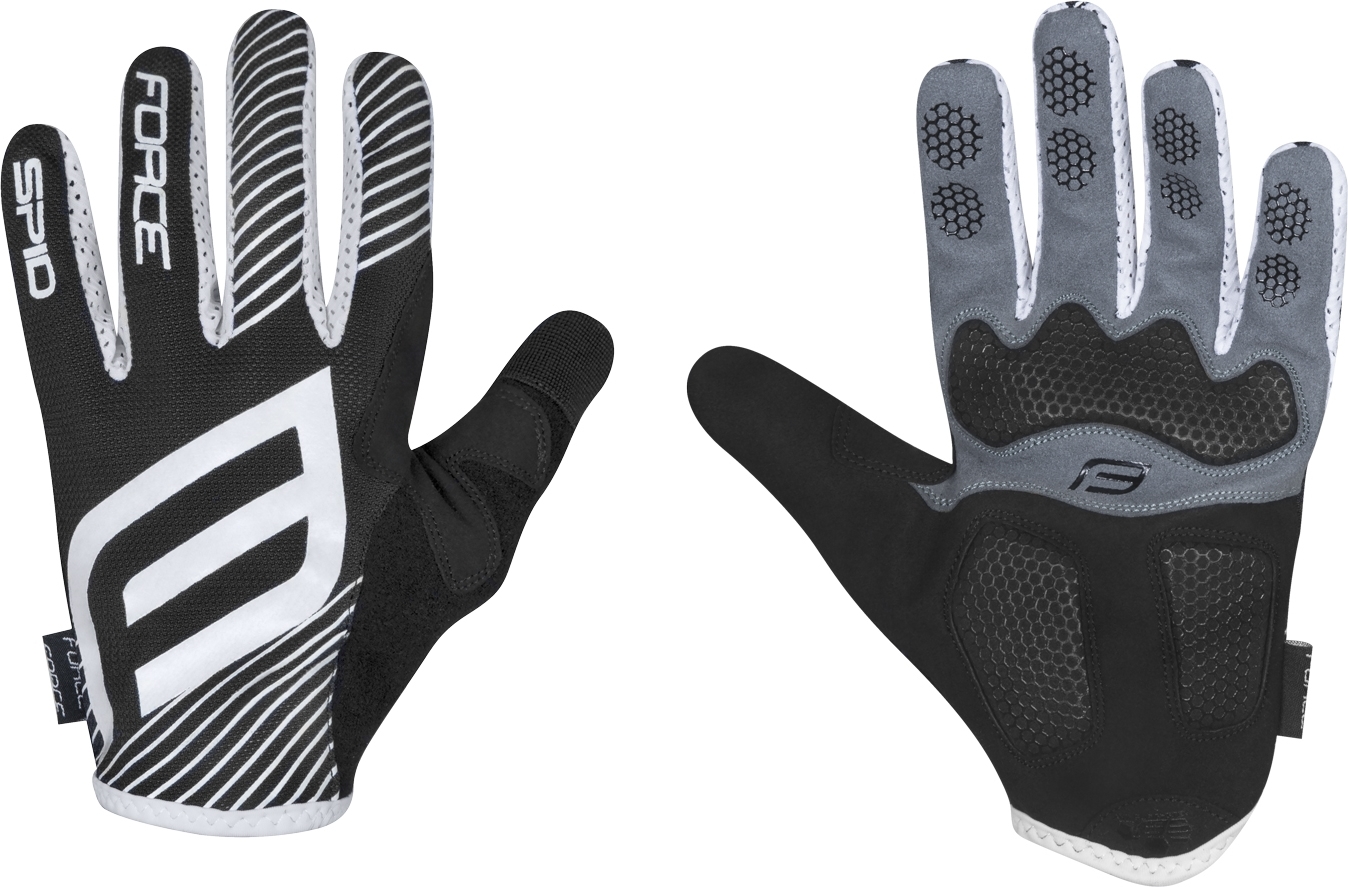 FORCE rukavice F MTB SPID letní bez zapínání, černé Velikost: XL
