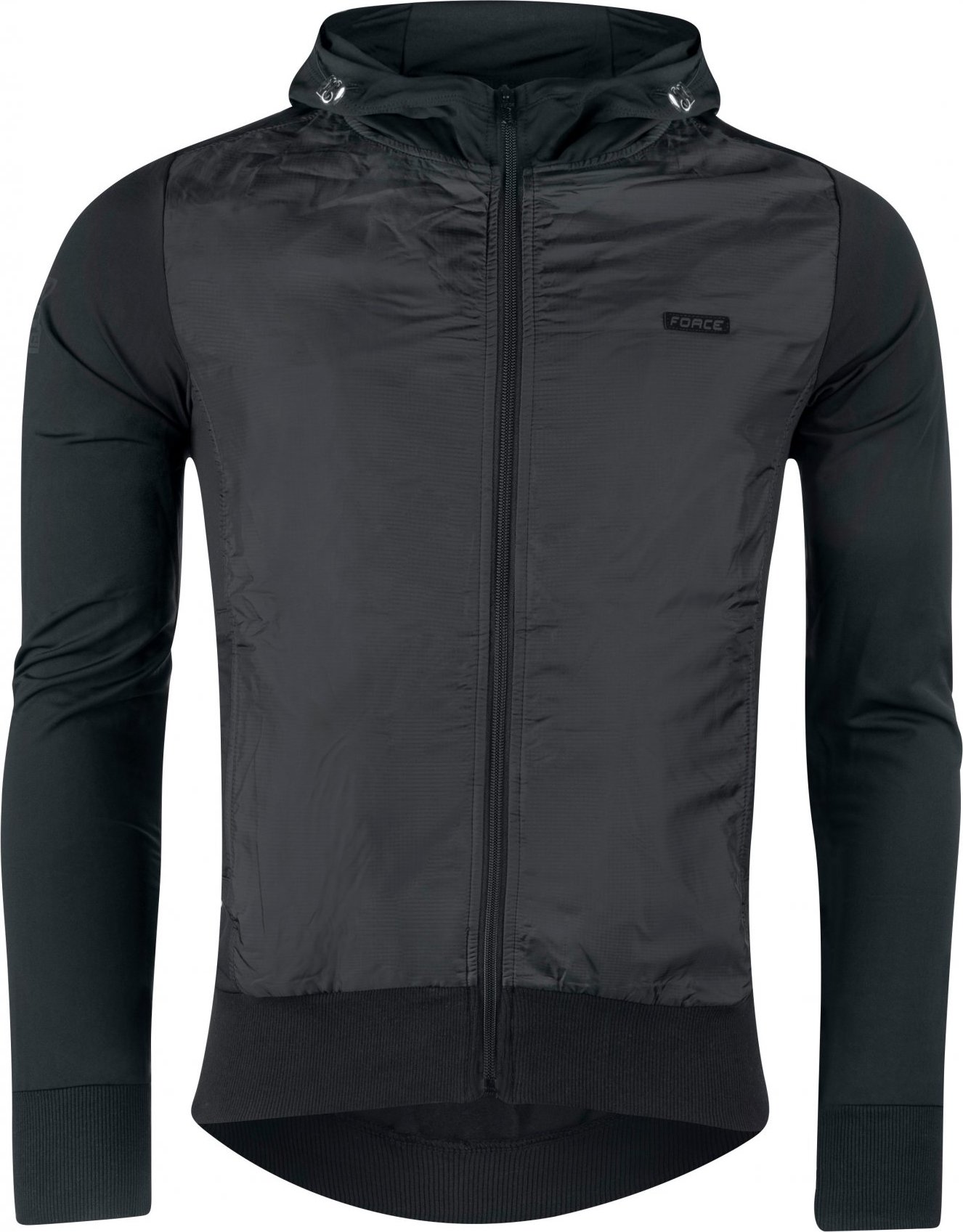 mikina/bunda FORCE ELEGANT celorozepínací,černá Velikost: XL