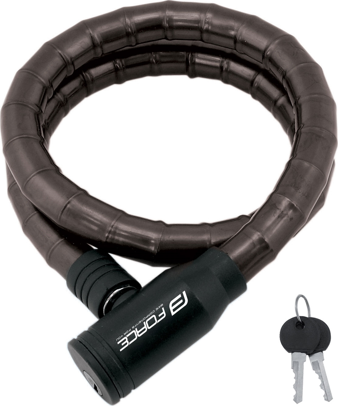 zámek FORCE článkový bez držáku 80cm/18mm, černý