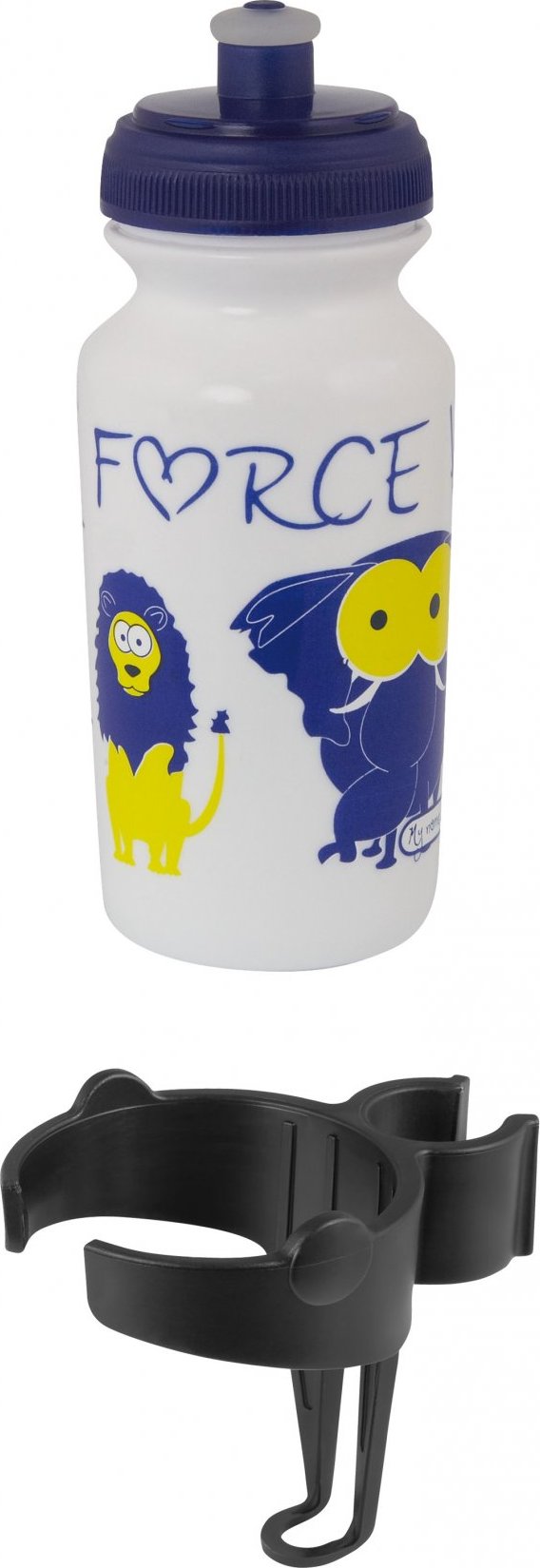 láhev dětská FORCE ZOO s držákem 0,3 l, bílá