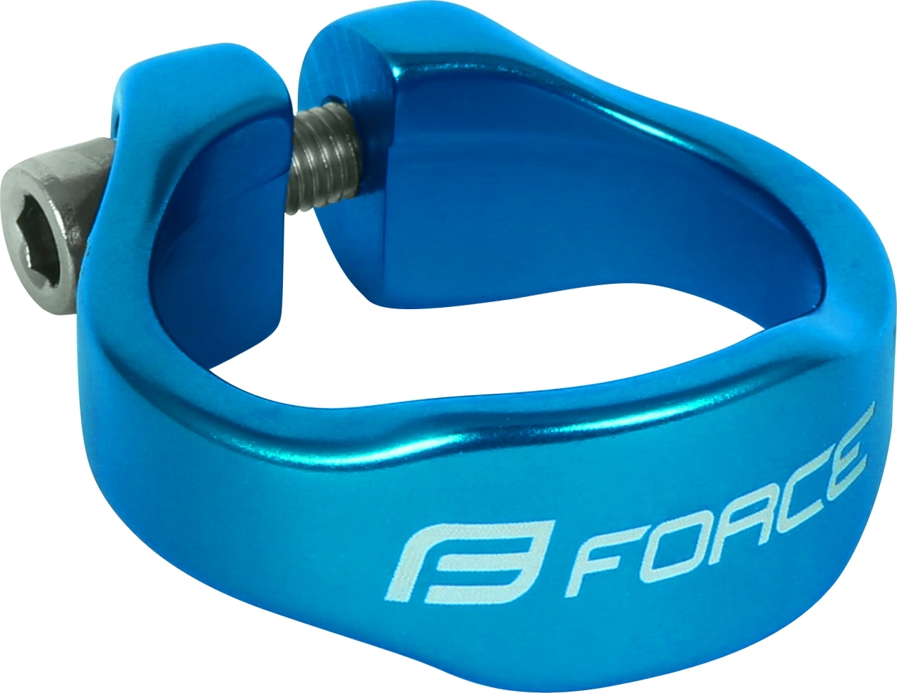 objímka sedlovky FORCE na inbus 34,9mm Al, modrá