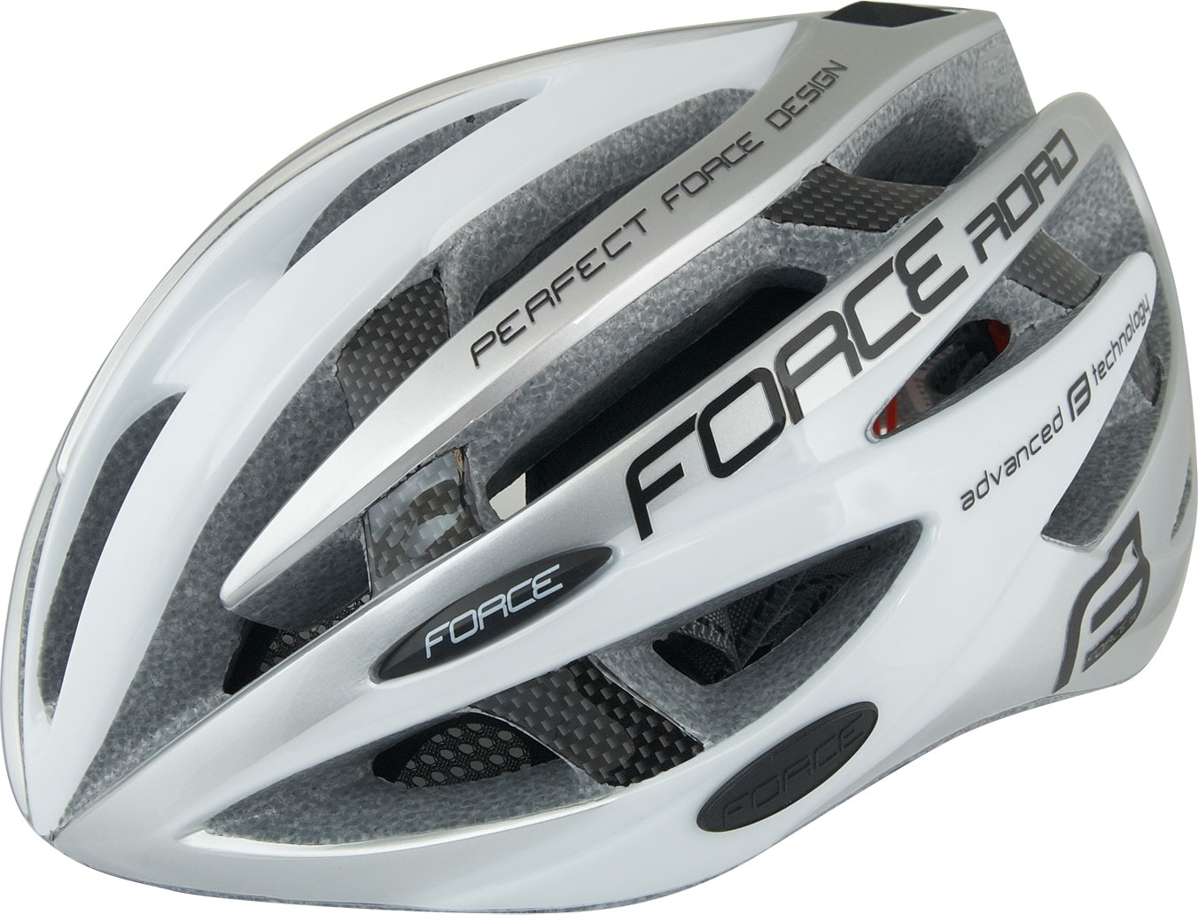 přilba FORCE ROAD, bílo-šedá Velikost: L-XL