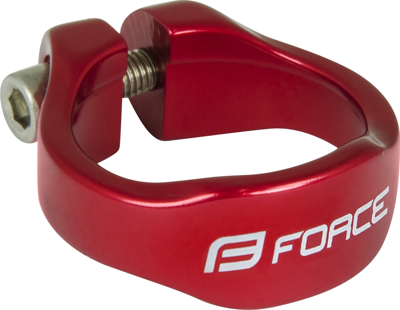 objímka sedlovky FORCE na inbus 34,9mm Al, červená