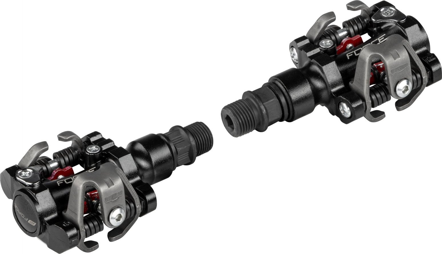 pedály FORCE nášlapné MTB kuličková ložiska, černé