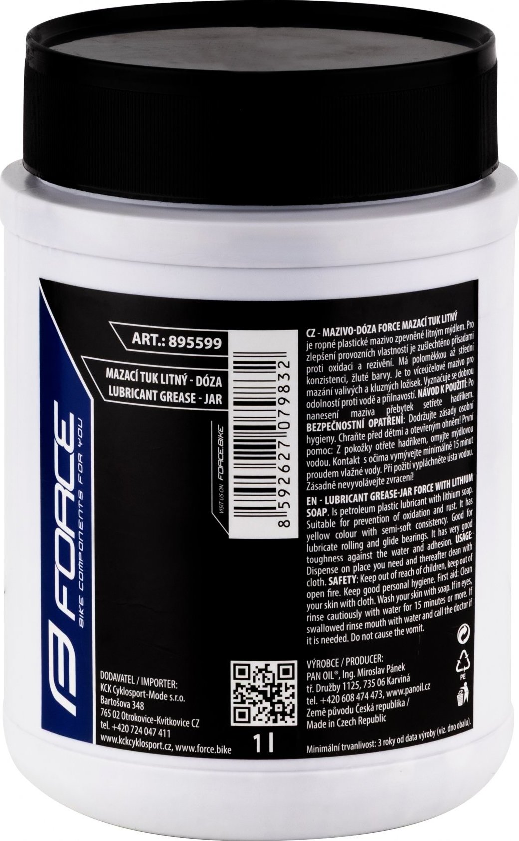 mazivo-dóza FORCE mazací tuk litný, žlutý,1l