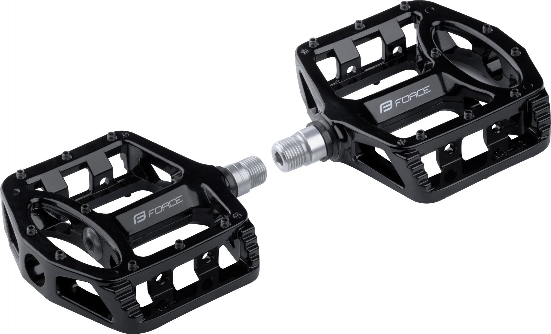 pedály FORCE BMX magnesium výměnné piny, černé
