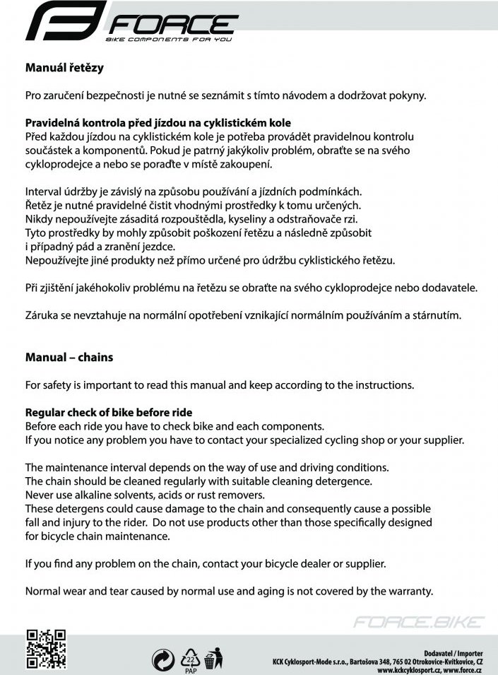 řetěz FORCE P1102 pro 11-kolo,116čl. celostříbrný