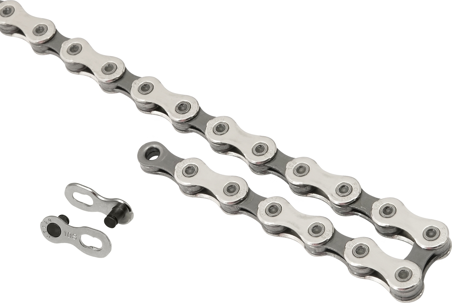 řetěz FORCE P1003 pro E 10-kolo,138čl. stříbr/šedý