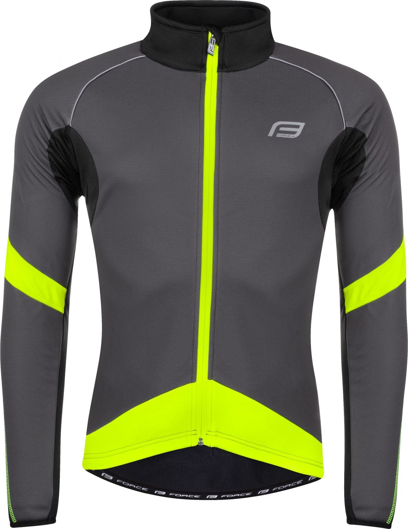 FORCE bunda F X70 windster zimní, šedo-černo-fluo Velikost: M