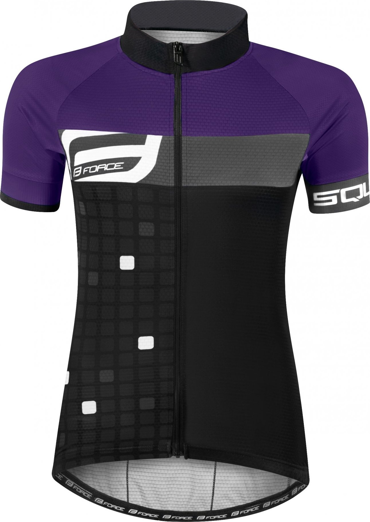 FORCE dres F SQUARE LADY kr. rukáv, černo-fialový Velikost: S