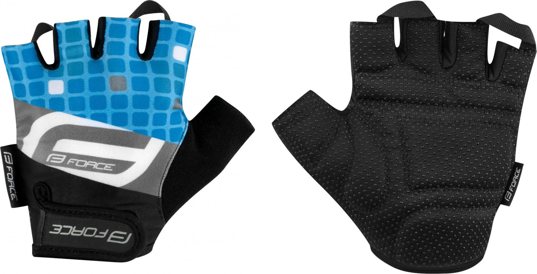 rukavice FORCE SQUARE, modré Velikost: XS