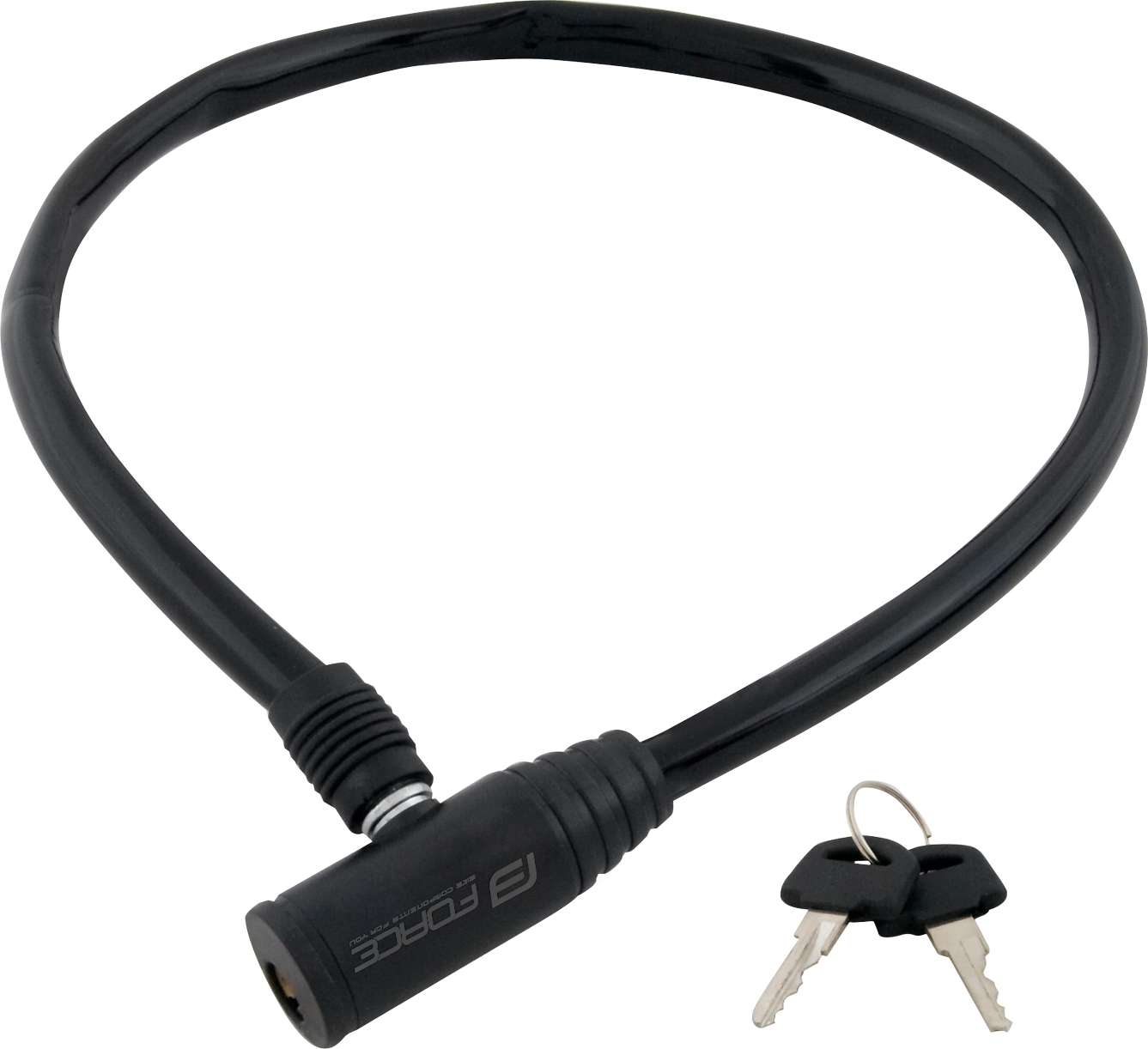 FORCE zámek F ECO klíčkový bez držáku 70cm/5mm, černý