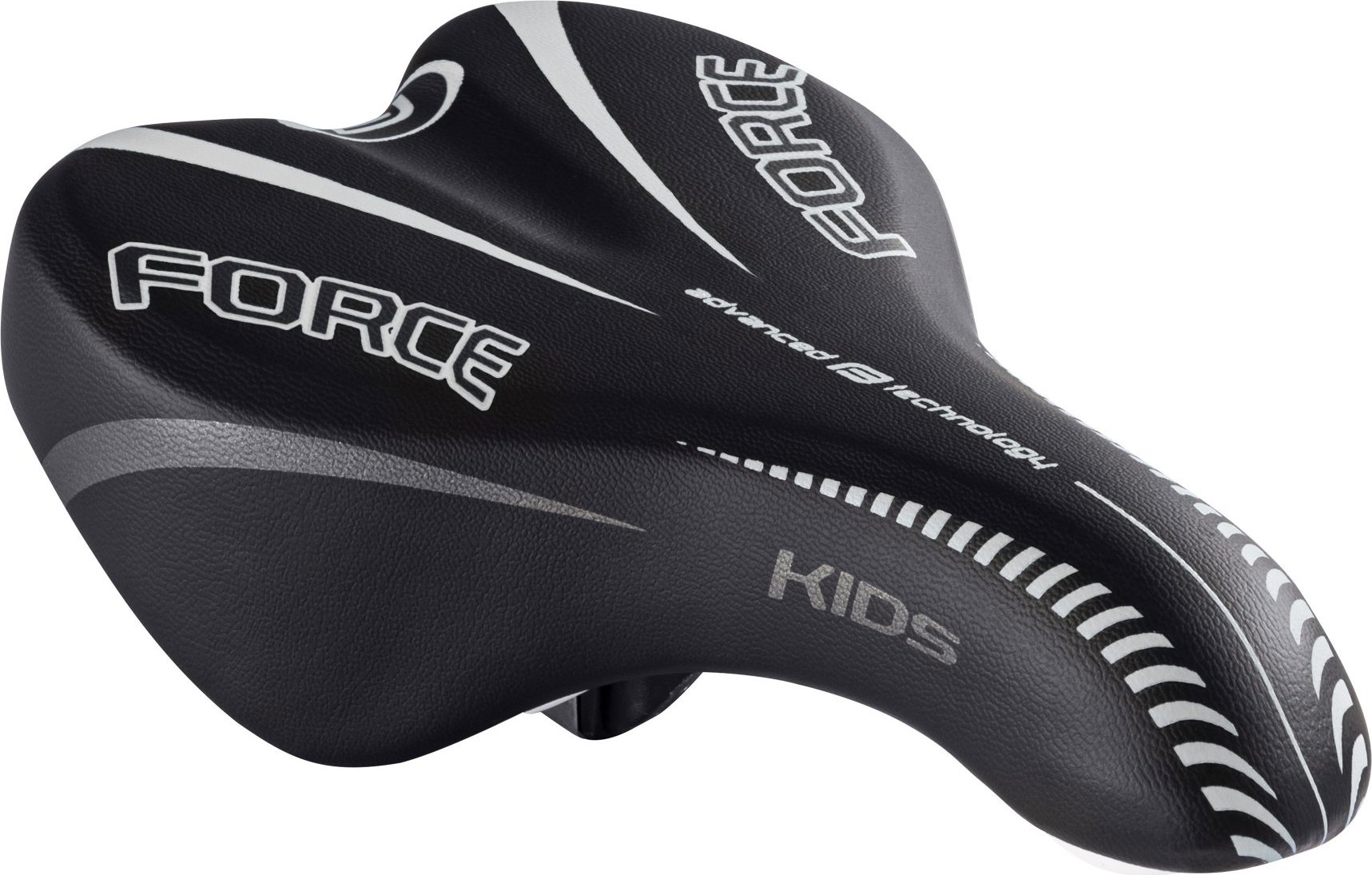 sedlo FORCE KIDS 12-16" dětské, černo-šedé
