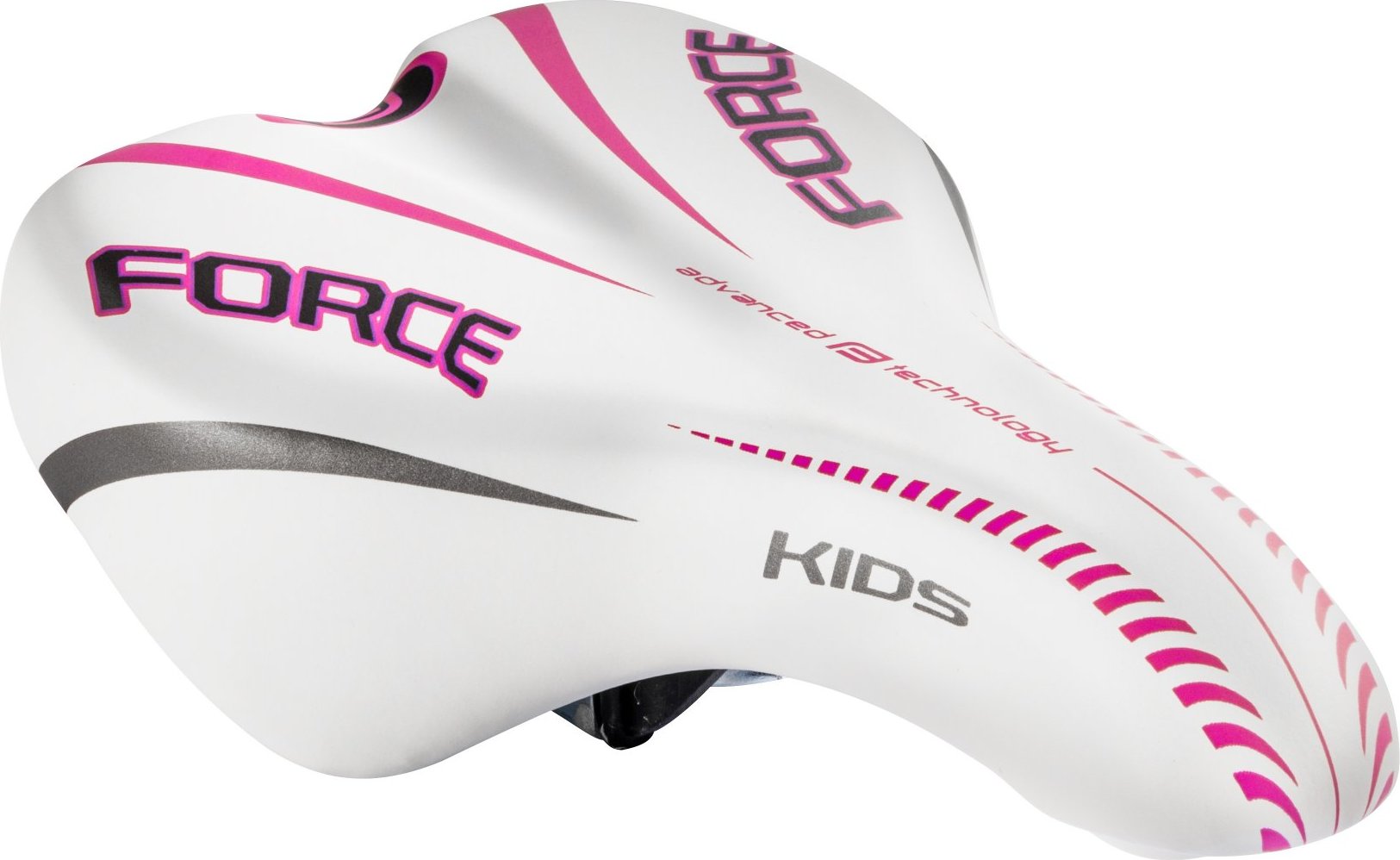 sedlo FORCE KIDS  16-20" dětské, bílo-růžové