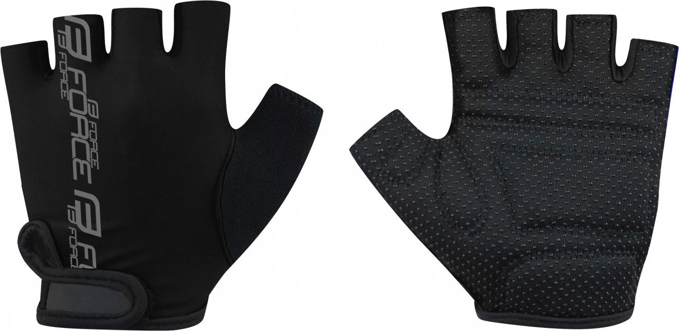 rukavice FORCE KID dětské, černé Velikost: XL