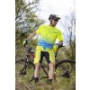 dres FORCE MTB ANGLE kr. rukáv, fluo-modrý (Velikost L)