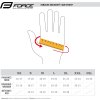 rukavice FORCE WARMER, černé (Velikost L)