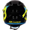 přilba FORCE TIGER downhill, črn-fluo-modrá (Velikost S-M)