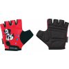 rukavice FORCE KID dětské, červené-pejsek (Velikost L)