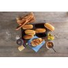 RS2126 Lurch 85082 Hotdog Bun 30x17,5 cm 6fach braun Serviervorschlag