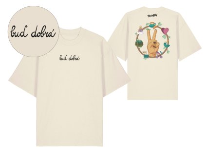 tričko BUĎ DOBRÁ raw natural