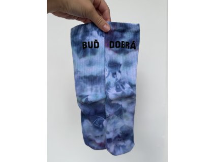 Batikované BUĎ DOBRÁ modré
