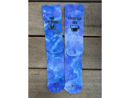 Batikované COFFEE - modré L-XL